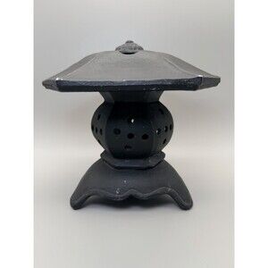 VTG Japanese Pagoda Garden Lantern Cast Aluminum Lightweight Rustproof Black